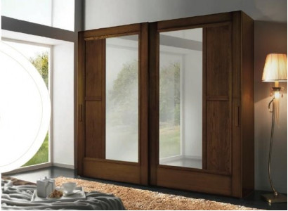 Schränke Kleider Kleiderschrank Schrank Luxus Schwebetüren Design Holz Modern